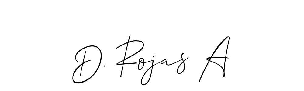 Create a beautiful signature design for name D. Rojas A. With this signature (Allison_Script) fonts, you can make a handwritten signature for free. D. Rojas A signature style 2 images and pictures png