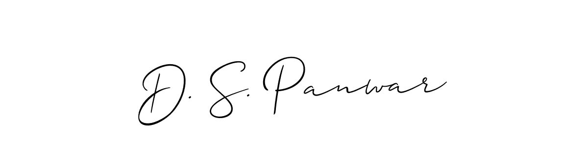 How to make D. S. Panwar name signature. Use Allison_Script style for creating short signs online. This is the latest handwritten sign. D. S. Panwar signature style 2 images and pictures png