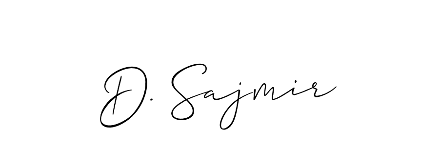 if you are searching for the best signature style for your name D. Sajmir. so please give up your signature search. here we have designed multiple signature styles  using Allison_Script. D. Sajmir signature style 2 images and pictures png