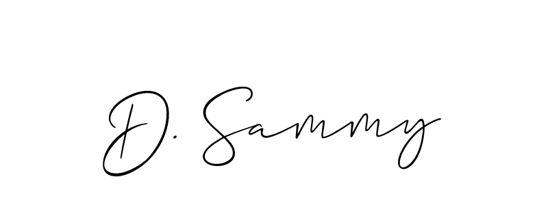 How to make D. Sammy signature? Allison_Script is a professional autograph style. Create handwritten signature for D. Sammy name. D. Sammy signature style 2 images and pictures png