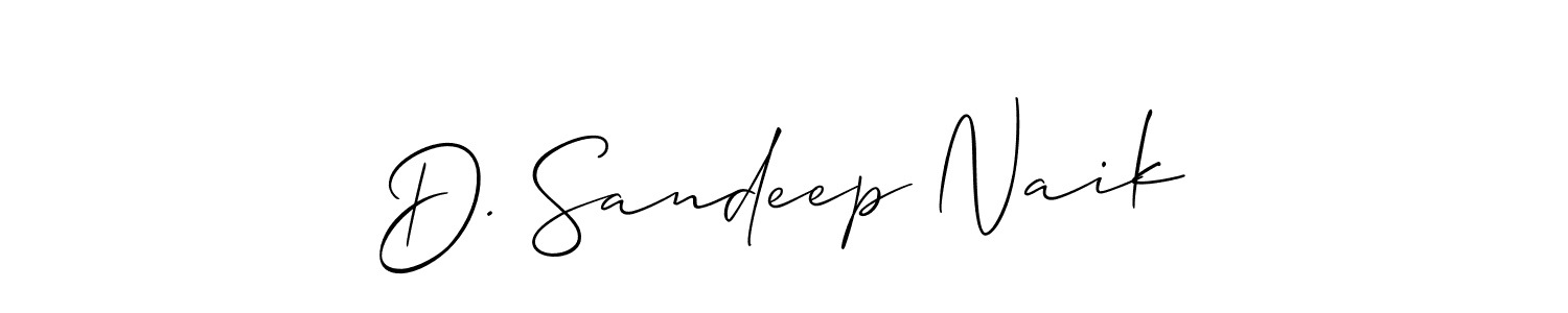 Use a signature maker to create a handwritten signature online. With this signature software, you can design (Allison_Script) your own signature for name D. Sandeep Naik. D. Sandeep Naik signature style 2 images and pictures png
