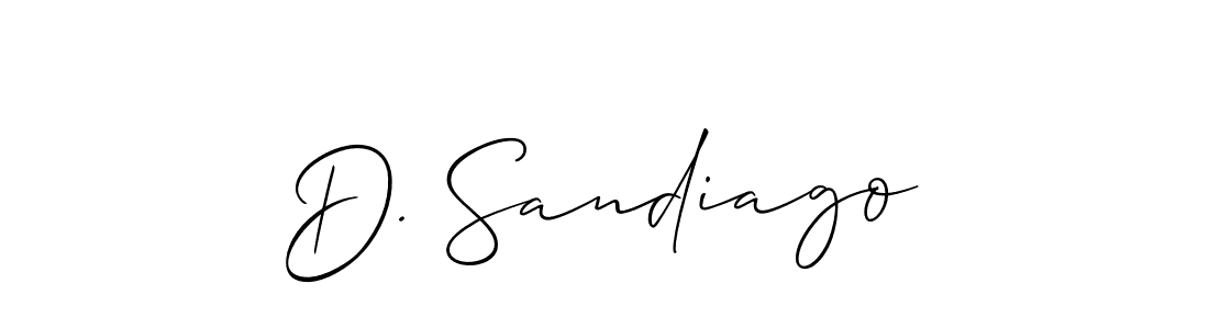 Design your own signature with our free online signature maker. With this signature software, you can create a handwritten (Allison_Script) signature for name D. Sandiago. D. Sandiago signature style 2 images and pictures png