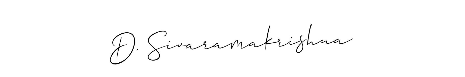 Create a beautiful signature design for name D. Sivaramakrishna. With this signature (Allison_Script) fonts, you can make a handwritten signature for free. D. Sivaramakrishna signature style 2 images and pictures png