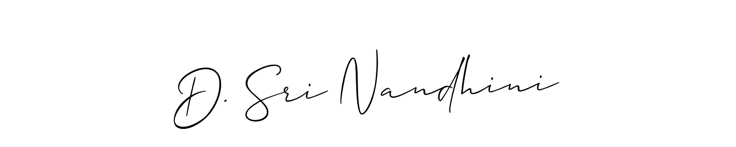 Design your own signature with our free online signature maker. With this signature software, you can create a handwritten (Allison_Script) signature for name D. Sri Nandhini. D. Sri Nandhini signature style 2 images and pictures png