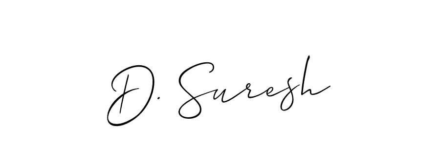 You should practise on your own different ways (Allison_Script) to write your name (D. Suresh) in signature. don't let someone else do it for you. D. Suresh signature style 2 images and pictures png