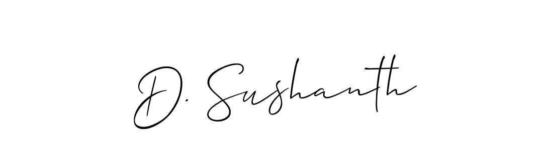 Similarly Allison_Script is the best handwritten signature design. Signature creator online .You can use it as an online autograph creator for name D. Sushanth. D. Sushanth signature style 2 images and pictures png