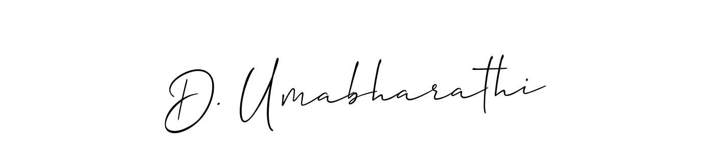 Check out images of Autograph of D. Umabharathi name. Actor D. Umabharathi Signature Style. Allison_Script is a professional sign style online. D. Umabharathi signature style 2 images and pictures png