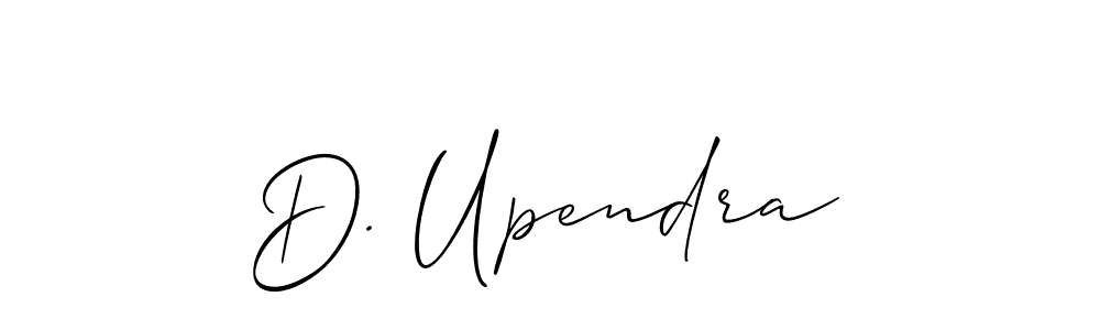 How to make D. Upendra name signature. Use Allison_Script style for creating short signs online. This is the latest handwritten sign. D. Upendra signature style 2 images and pictures png