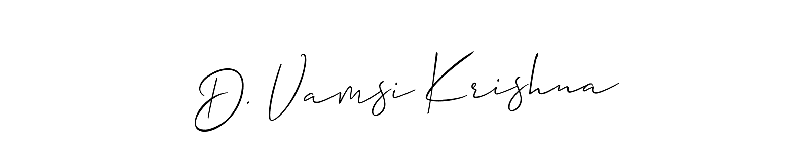 You should practise on your own different ways (Allison_Script) to write your name (D. Vamsi Krishna) in signature. don't let someone else do it for you. D. Vamsi Krishna signature style 2 images and pictures png