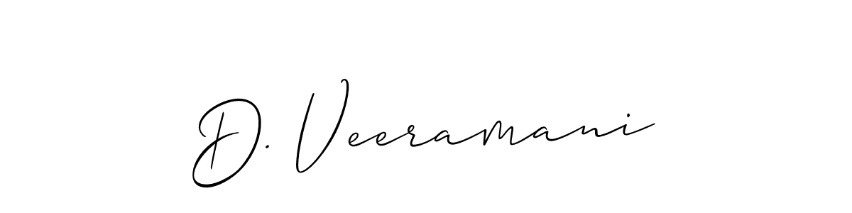 How to make D. Veeramani name signature. Use Allison_Script style for creating short signs online. This is the latest handwritten sign. D. Veeramani signature style 2 images and pictures png