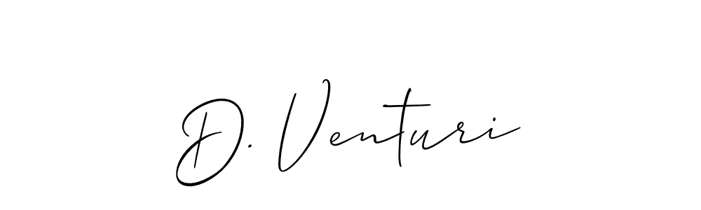 You should practise on your own different ways (Allison_Script) to write your name (D. Venturi) in signature. don't let someone else do it for you. D. Venturi signature style 2 images and pictures png