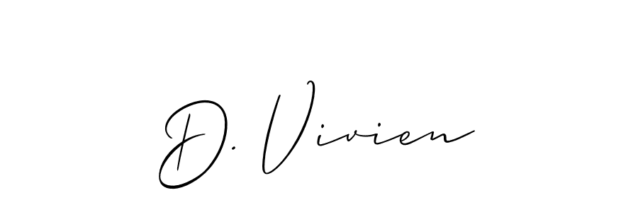 Similarly Allison_Script is the best handwritten signature design. Signature creator online .You can use it as an online autograph creator for name D. Vivien. D. Vivien signature style 2 images and pictures png