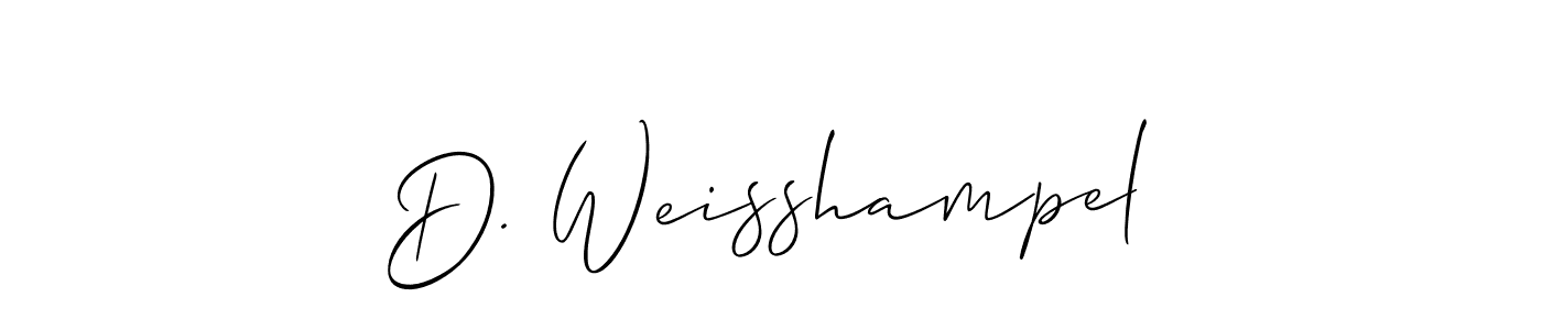 Also You can easily find your signature by using the search form. We will create D. Weisshampel name handwritten signature images for you free of cost using Allison_Script sign style. D. Weisshampel signature style 2 images and pictures png