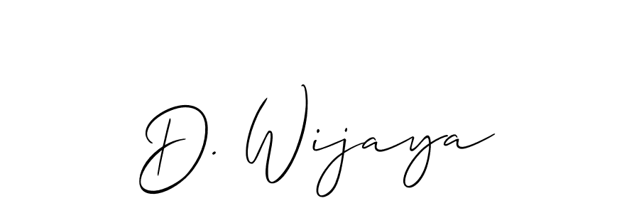 Allison_Script is a professional signature style that is perfect for those who want to add a touch of class to their signature. It is also a great choice for those who want to make their signature more unique. Get D. Wijaya name to fancy signature for free. D. Wijaya signature style 2 images and pictures png