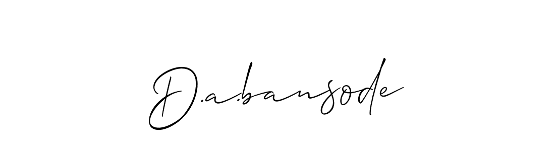 Also we have D.a.bansode name is the best signature style. Create professional handwritten signature collection using Allison_Script autograph style. D.a.bansode signature style 2 images and pictures png
