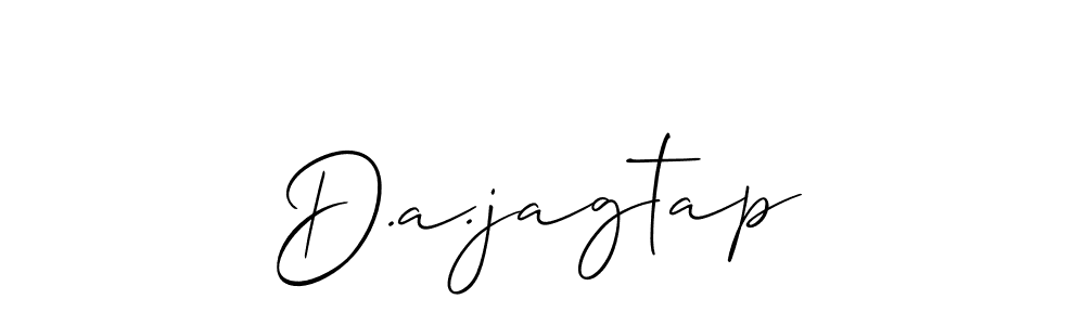 How to make D.a.jagtap name signature. Use Allison_Script style for creating short signs online. This is the latest handwritten sign. D.a.jagtap signature style 2 images and pictures png