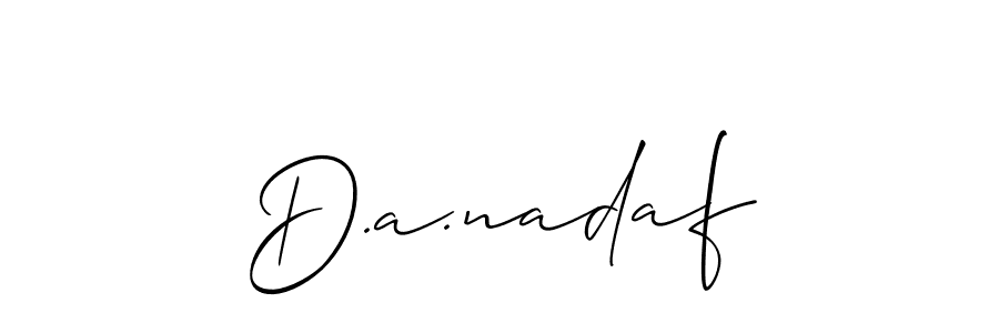 How to make D.a.nadaf signature? Allison_Script is a professional autograph style. Create handwritten signature for D.a.nadaf name. D.a.nadaf signature style 2 images and pictures png