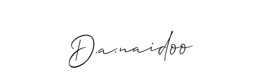 if you are searching for the best signature style for your name D.a.naidoo. so please give up your signature search. here we have designed multiple signature styles  using Allison_Script. D.a.naidoo signature style 2 images and pictures png