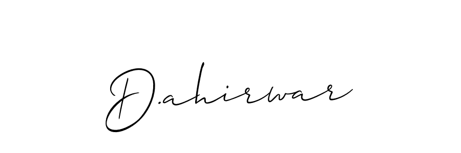 Use a signature maker to create a handwritten signature online. With this signature software, you can design (Allison_Script) your own signature for name D.ahirwar. D.ahirwar signature style 2 images and pictures png