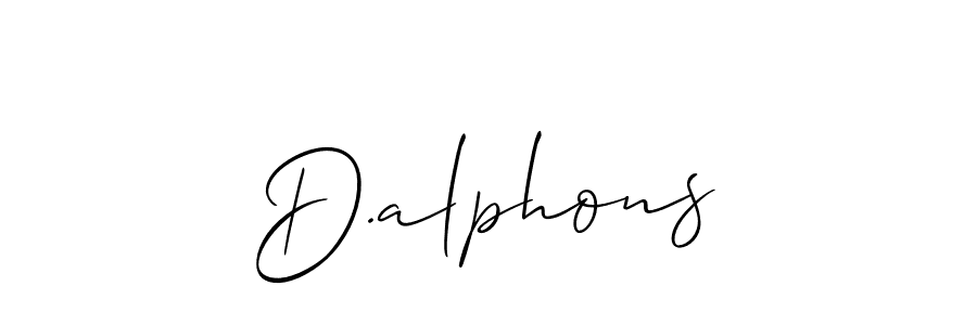 Allison_Script is a professional signature style that is perfect for those who want to add a touch of class to their signature. It is also a great choice for those who want to make their signature more unique. Get D.alphons name to fancy signature for free. D.alphons signature style 2 images and pictures png