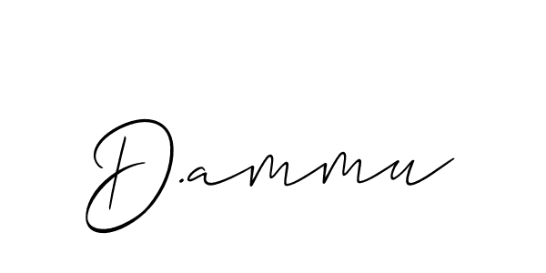 Similarly Allison_Script is the best handwritten signature design. Signature creator online .You can use it as an online autograph creator for name D.ammu. D.ammu signature style 2 images and pictures png