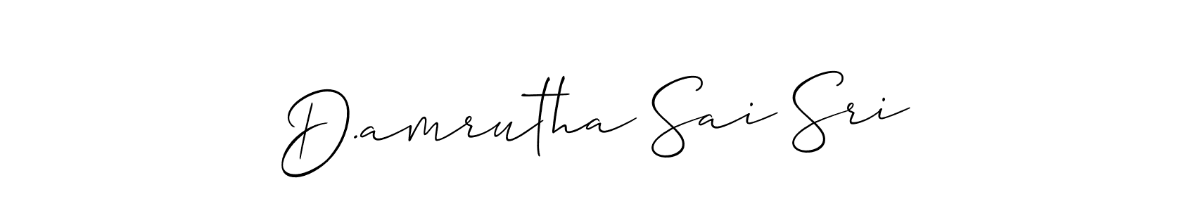 Create a beautiful signature design for name D.amrutha Sai Sri. With this signature (Allison_Script) fonts, you can make a handwritten signature for free. D.amrutha Sai Sri signature style 2 images and pictures png