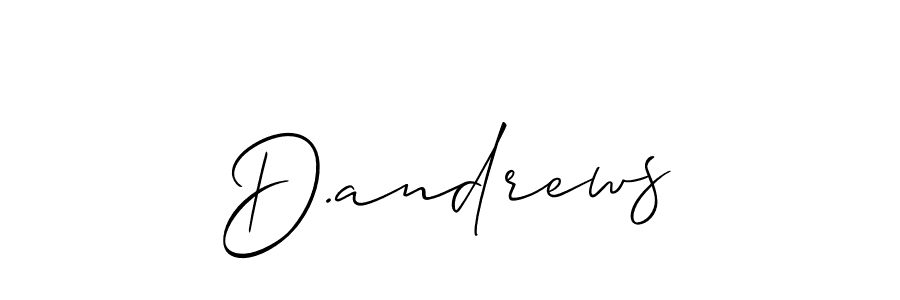 Design your own signature with our free online signature maker. With this signature software, you can create a handwritten (Allison_Script) signature for name D.andrews. D.andrews signature style 2 images and pictures png