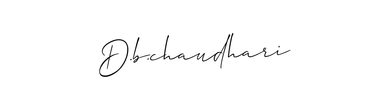 Allison_Script is a professional signature style that is perfect for those who want to add a touch of class to their signature. It is also a great choice for those who want to make their signature more unique. Get D.b.chaudhari name to fancy signature for free. D.b.chaudhari signature style 2 images and pictures png
