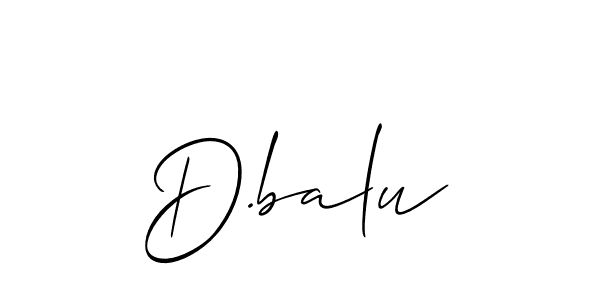 if you are searching for the best signature style for your name D.balu. so please give up your signature search. here we have designed multiple signature styles  using Allison_Script. D.balu signature style 2 images and pictures png