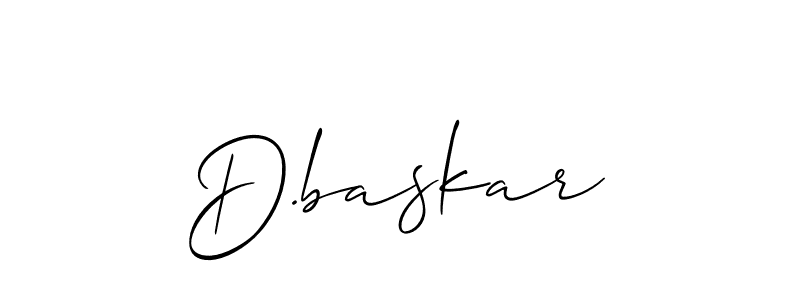 How to make D.baskar signature? Allison_Script is a professional autograph style. Create handwritten signature for D.baskar name. D.baskar signature style 2 images and pictures png