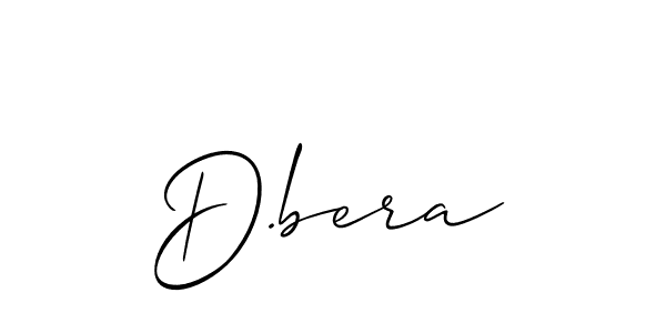 Make a beautiful signature design for name D.bera. With this signature (Allison_Script) style, you can create a handwritten signature for free. D.bera signature style 2 images and pictures png