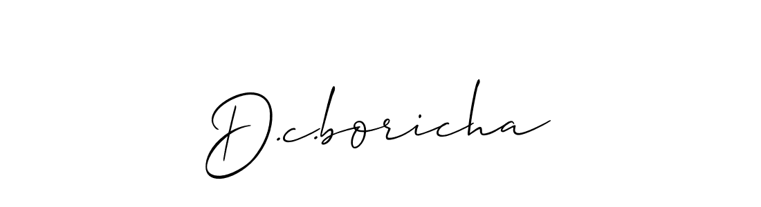 Best and Professional Signature Style for D.c.boricha. Allison_Script Best Signature Style Collection. D.c.boricha signature style 2 images and pictures png
