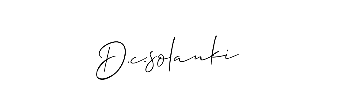 Make a short D.c.solanki signature style. Manage your documents anywhere anytime using Allison_Script. Create and add eSignatures, submit forms, share and send files easily. D.c.solanki signature style 2 images and pictures png