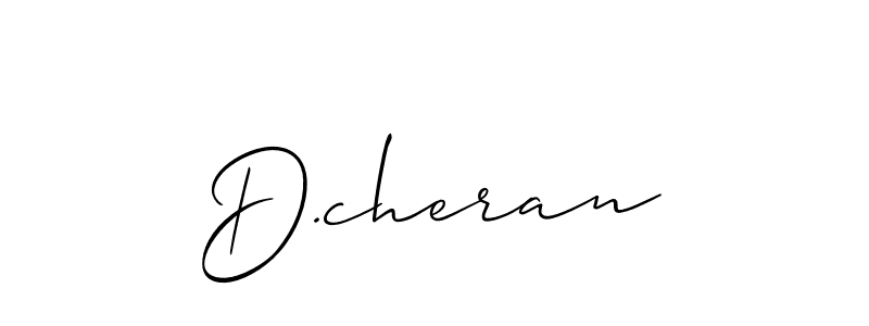 How to make D.cheran signature? Allison_Script is a professional autograph style. Create handwritten signature for D.cheran name. D.cheran signature style 2 images and pictures png