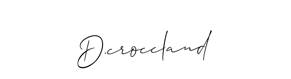 Check out images of Autograph of D.croccland name. Actor D.croccland Signature Style. Allison_Script is a professional sign style online. D.croccland signature style 2 images and pictures png