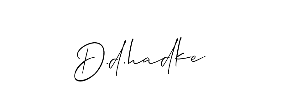 Make a beautiful signature design for name D.d.hadke. Use this online signature maker to create a handwritten signature for free. D.d.hadke signature style 2 images and pictures png
