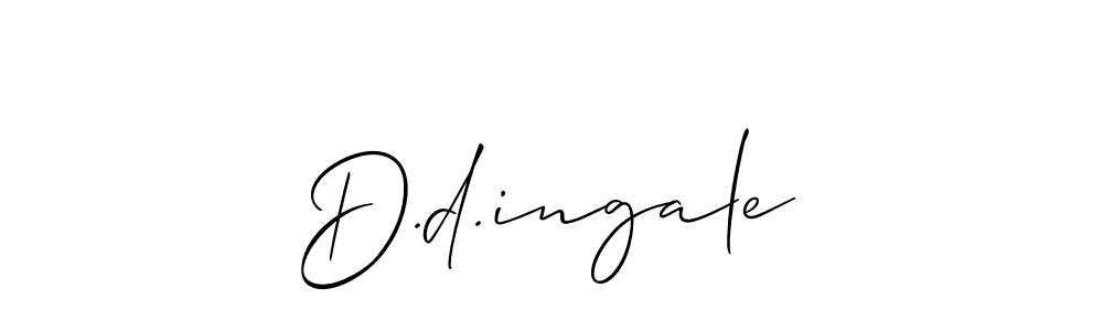 Design your own signature with our free online signature maker. With this signature software, you can create a handwritten (Allison_Script) signature for name D.d.ingale. D.d.ingale signature style 2 images and pictures png