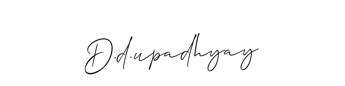Use a signature maker to create a handwritten signature online. With this signature software, you can design (Allison_Script) your own signature for name D.d.upadhyay. D.d.upadhyay signature style 2 images and pictures png