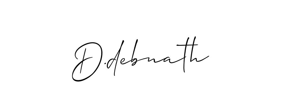It looks lik you need a new signature style for name D.debnath. Design unique handwritten (Allison_Script) signature with our free signature maker in just a few clicks. D.debnath signature style 2 images and pictures png
