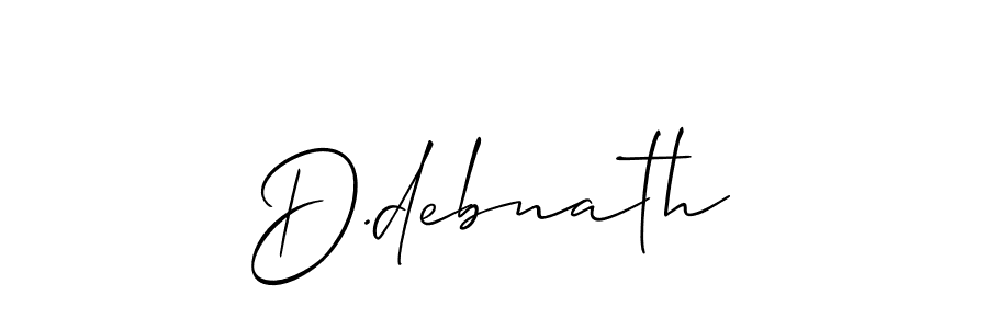 if you are searching for the best signature style for your name D.debnath. so please give up your signature search. here we have designed multiple signature styles  using Allison_Script. D.debnath signature style 2 images and pictures png