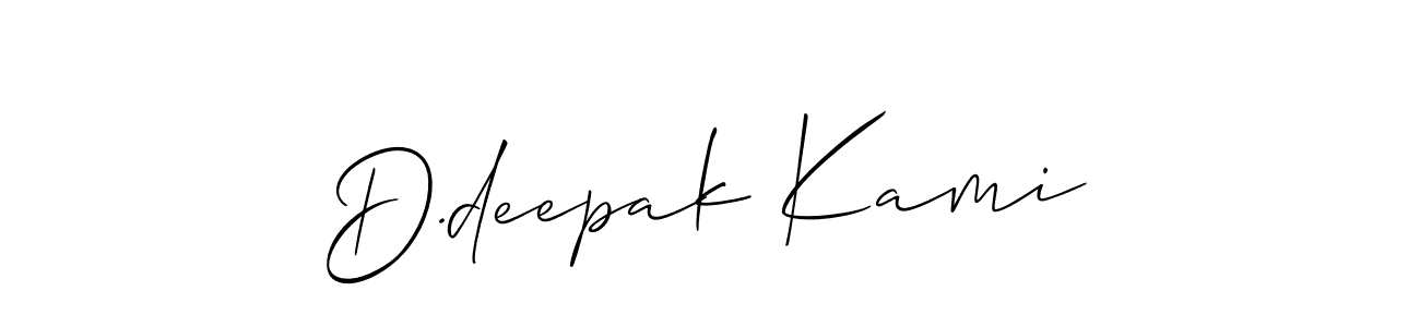 Make a beautiful signature design for name D.deepak Kami. With this signature (Allison_Script) style, you can create a handwritten signature for free. D.deepak Kami signature style 2 images and pictures png