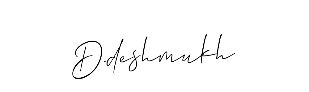 How to make D.deshmukh name signature. Use Allison_Script style for creating short signs online. This is the latest handwritten sign. D.deshmukh signature style 2 images and pictures png