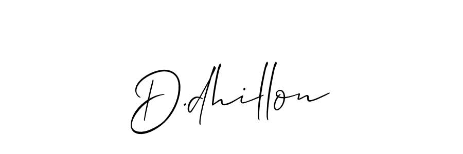 Make a beautiful signature design for name D.dhillon. Use this online signature maker to create a handwritten signature for free. D.dhillon signature style 2 images and pictures png