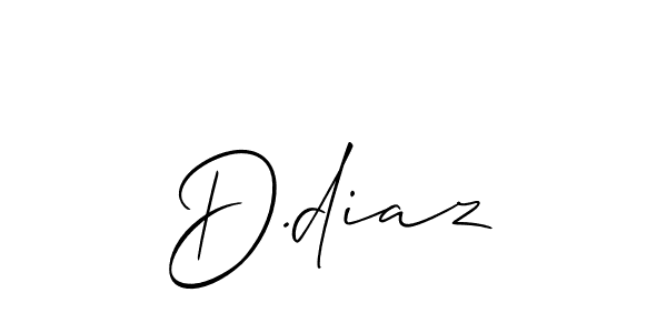 Create a beautiful signature design for name D.diaz. With this signature (Allison_Script) fonts, you can make a handwritten signature for free. D.diaz signature style 2 images and pictures png
