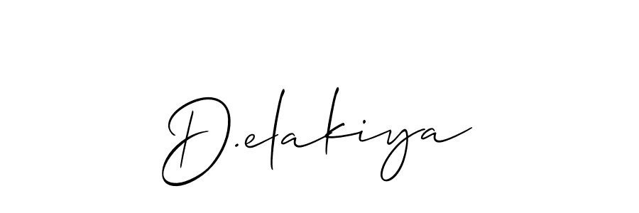 How to make D.elakiya signature? Allison_Script is a professional autograph style. Create handwritten signature for D.elakiya name. D.elakiya signature style 2 images and pictures png