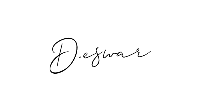 Make a beautiful signature design for name D.eswar. With this signature (Allison_Script) style, you can create a handwritten signature for free. D.eswar signature style 2 images and pictures png