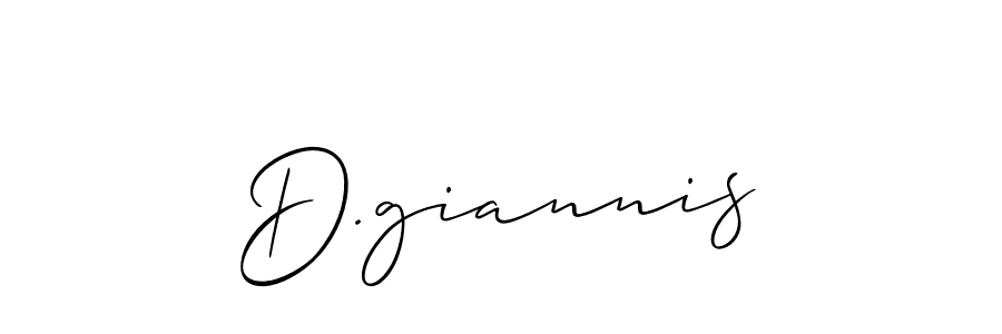 Create a beautiful signature design for name D.giannis. With this signature (Allison_Script) fonts, you can make a handwritten signature for free. D.giannis signature style 2 images and pictures png