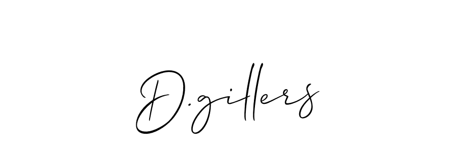 Create a beautiful signature design for name D.gillers. With this signature (Allison_Script) fonts, you can make a handwritten signature for free. D.gillers signature style 2 images and pictures png