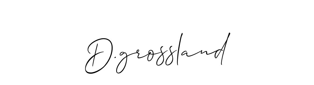 How to make D.grossland name signature. Use Allison_Script style for creating short signs online. This is the latest handwritten sign. D.grossland signature style 2 images and pictures png