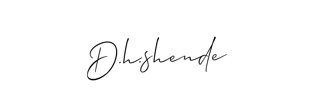 Create a beautiful signature design for name D.h.shende. With this signature (Allison_Script) fonts, you can make a handwritten signature for free. D.h.shende signature style 2 images and pictures png